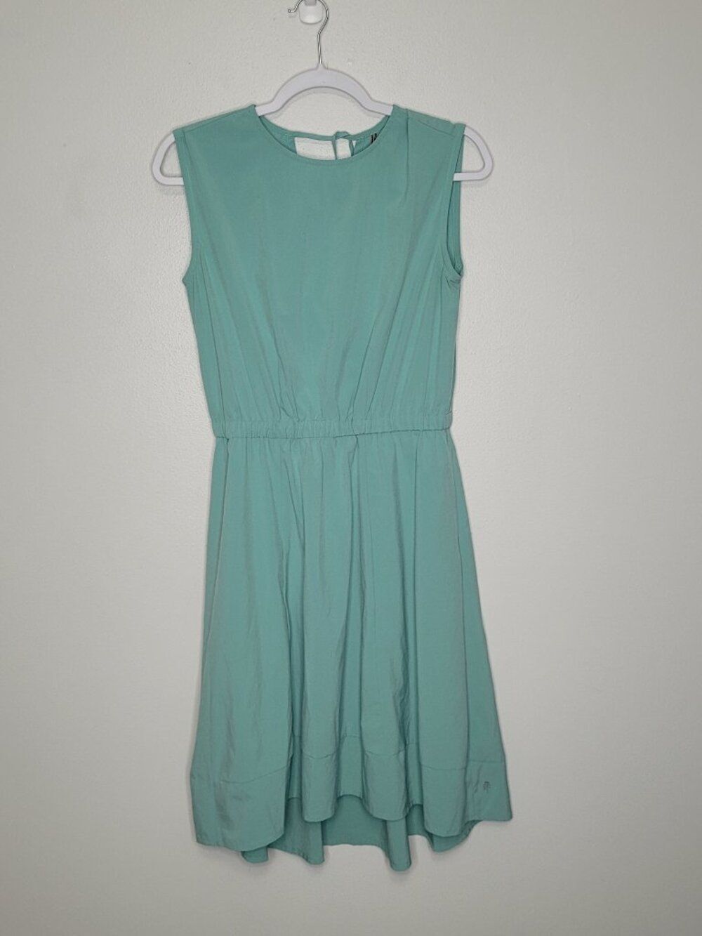 Royal Robbins teal active outdoor standard fit elastic waist mini dress size S
